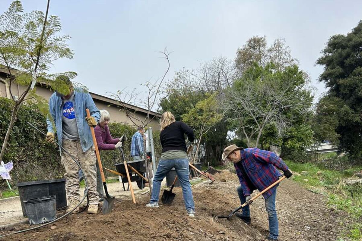 Work maintains the bank along the Pico - Village News