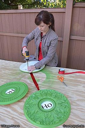 Making Holiday Wreaths Out Of Ceiling Medallions Is Easy Village